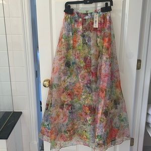 Alice and Olivia long floral skirt